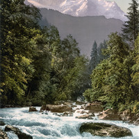 Lütschine et Jungfrau, en 1900 par Photoglob N°0000017532