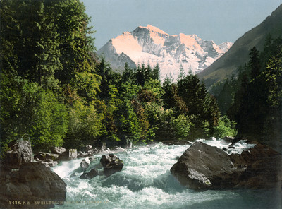 Lütschine et Jungfrau, en 1900 par Photoglob N°0000009428