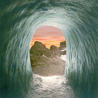Station Eigergletscher, vue d'une grotte glaciaire en 1900 par Photoglob N°0000017266