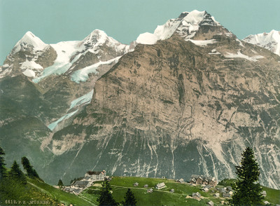 Mürren et la Jungfrau en 1900 par Photoglob N°0000006612