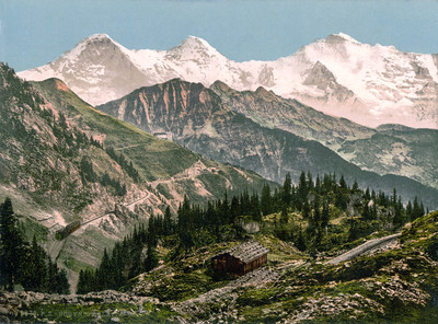 En montant à Schynige Platte, en 1900 par Photoglob N°0000009279 En montant à Schynige Platte, en 1900 par Photoglob N°0000009279