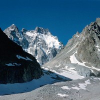 Ailefroide N et Glacier Noir en 1960 par YM