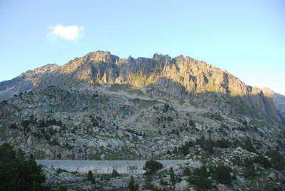 La cresta S del Bassiero Occidental, vista des del refugi d'Amitges