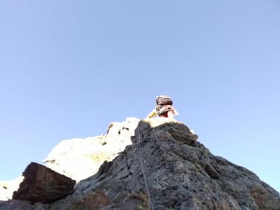 Section en bon rocher à l'ouest du col de Vaccivier