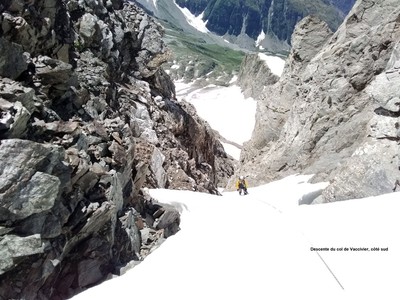 Descente sud du col de Vaccivier