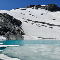 Lac, glacier, col et bec de Giasson