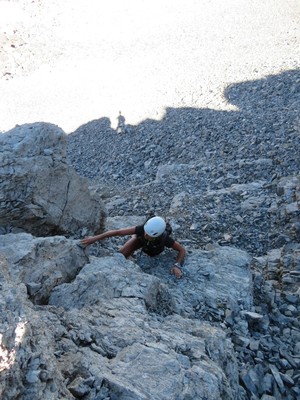L'attaque au pied de l'arête