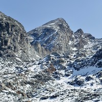 Mont Paramont vu depuis les lacs des Usselettes (Alta Via 2)