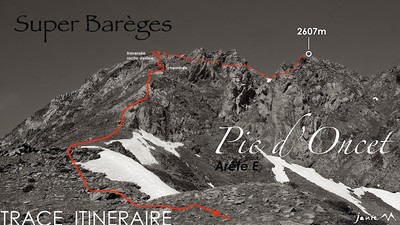 Pic d'Oncet Arête E Trace Itinéraire Pic d'Oncet Arête E Trace Itinéraire