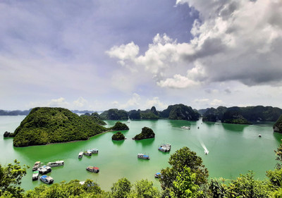  Ha Long Bay from the top of Titov Island in July 2019