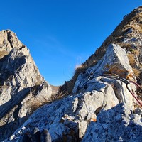 Emplacement de l'avant dernier rappel de la descente de la Pointe de Paray