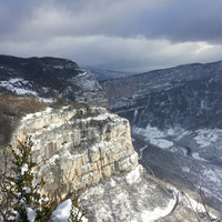 Un bout de falaise en hiver