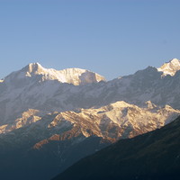 Kedar and Kedar dome peaks as seen from Tungnath