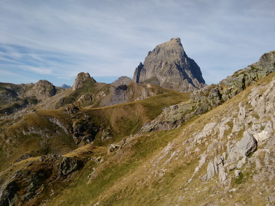 Pic du Midi d'Ossau vu depuis le col de Magnabaigt - Laruns (64) - août 2016