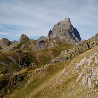 Pic du Midi d'Ossau vu depuis le col de Magnabaigt - Laruns (64) - août 2016