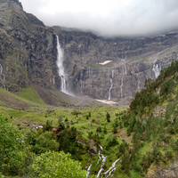 Cirque de Gavarnie et Grande Cascade vus depuis l'Hôtellerie du Cirque - Gavarnie (65) - juillet 2017