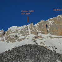Couloir E/NE du Catex, entre pas de la Posterle et Roche Rousse