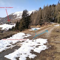 Grand Chatelard : détail itinéraire à 1570m