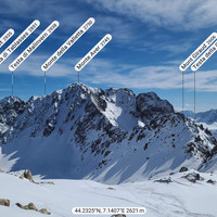 Pano Testa Gias dei Laghi SSE: Aver N et Colle Aver à droite