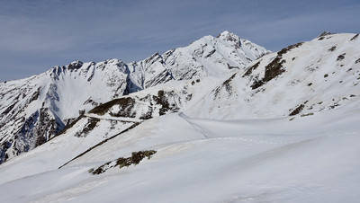 La montée au col Sereina La montée au col Sereina