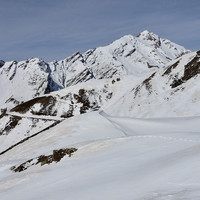 La montée au col Sereina
