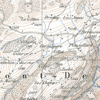 Ancien cadastre, fond de carte vers 1900 basé sur : Office fédéral de topographie swisstopo 