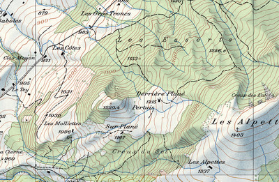 Ancien cadastre, fond de carte vers 1960 basé sur : Office fédéral de topographie swisstopo Ancien cadastre, fond de carte vers 1960 basé sur : Office fédéral de topographie swisstopo