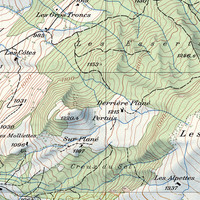 Ancien cadastre, fond de carte vers 1960 basé sur : Office fédéral de topographie swisstopo 