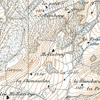 Ancien cadastre, fond de carte vers 1900 basé sur : Office fédéral de topographie swisstopo 
