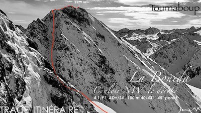 La Bonida Couloir NW le dérobé La Bonida Couloir NW le dérobé
