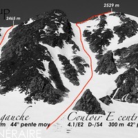 La Bonida Couloir central E Itinéraire