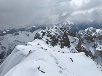 Arête sommitale vue du sommet du béal traversier