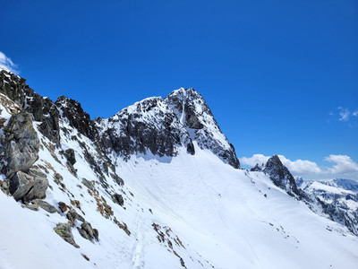 Tavels: Couloir NW: branche de droite