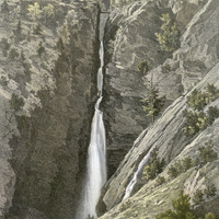 Cascade d'Enfer dans la vallée du Lys, par Charles Mercereau, 1853-1864