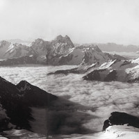 Chaine du Caucase vue de l'Elbrous par Vittorio Sella en 1889 