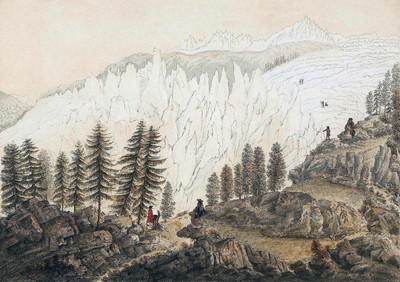 Glacier des Bossons vers 1790 par M. T. Bourrit Glacier des Bossons vers 1790 par M. T. Bourrit