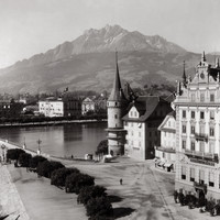 Pilatus vu de Lucerne par Braun