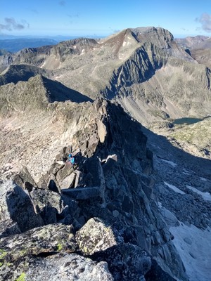 Vista hacia atrás, desde antes de llegar al Pico Russell