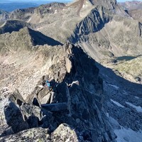 Vista hacia atrás, desde antes de llegar al Pico Russell