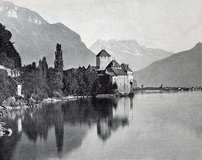 Léman, Château de Chillon, Dents du Midi par Neurdein