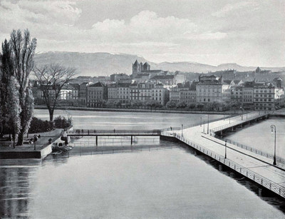 Genève devant le Salève par Braun Genève devant le Salève par Braun