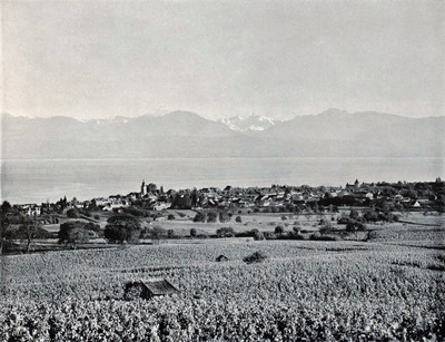 Morges, le Léman et le Mont Blanc par Braun Morges, le Léman et le Mont Blanc par Braun