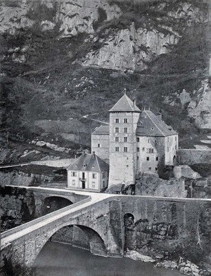 Entrée du Valais à Saint Maurice par Braun Entrée du Valais à Saint Maurice par Braun
