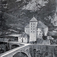 Entrée du Valais à Saint Maurice par Braun
