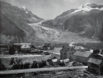 Argentière et glacier d'Argentière par Braun Argentière et glacier d'Argentière par Braun