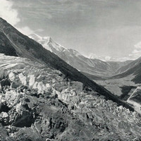 La Mer de glace descendait vers Chamonix par Braun