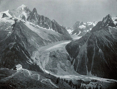 Mer de Glace vue de la Flégère par Braun Mer de Glace vue de la Flégère par Braun