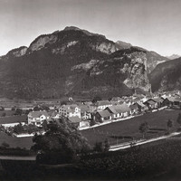 Thusis à la sortie des Gorges du Rhin par Braun