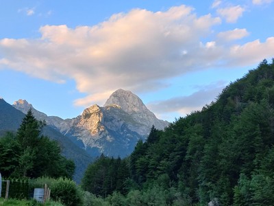 Mangart as seen from Log pod Mangartom Mangart as seen from Log pod Mangartom