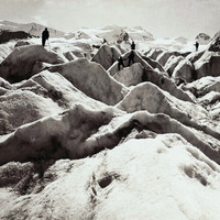Sur le glacier Morteratsch par Braun
